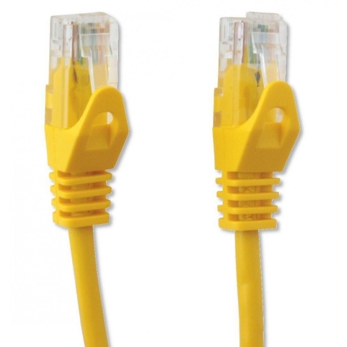 Patch Cord Cat5e Utp 1m żółty Cca
